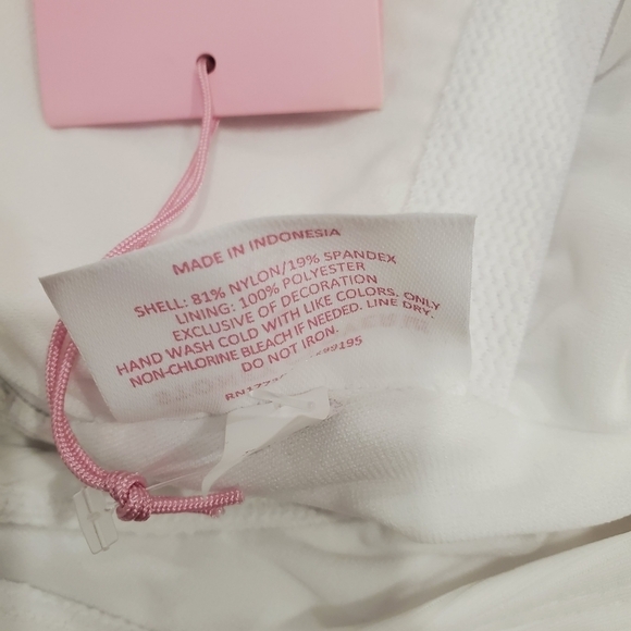 NEW Stoney Clover Lane x Target White Ribbed Henley One Piece Swimsuit - Picture 6 of 6